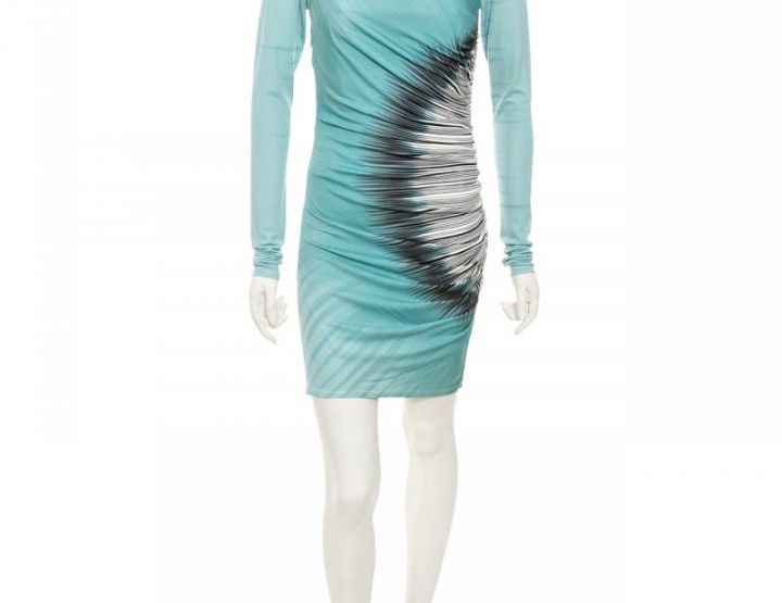 Backless dress Carissa - turquoise