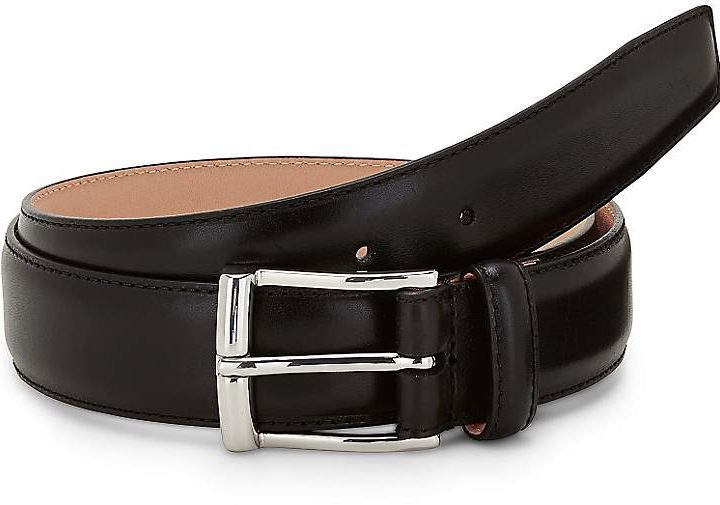 Crockett & Jones Men's leather belt - black