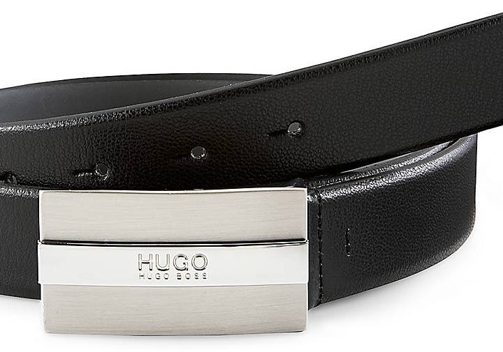 HUGO Men's leather belt BAXTER - black