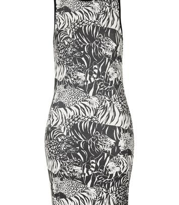 Mini dress with tiger-print petite - multi
