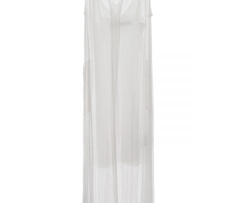 transparent double layer dress - white