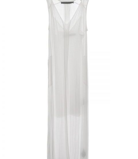 Transparentes Double Layer Kleid - weiß
