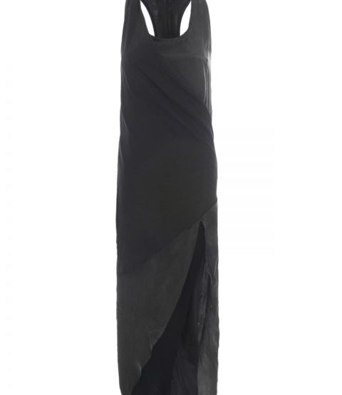 Lagenlook Kleid Materialmix - schwarz