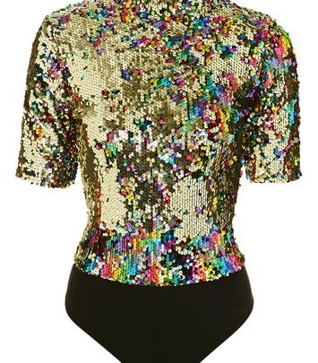 Body with coloured sequin-adornment by Jaded London - Multi