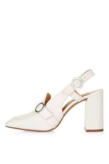 Gina Loafer with heel strap - raw white