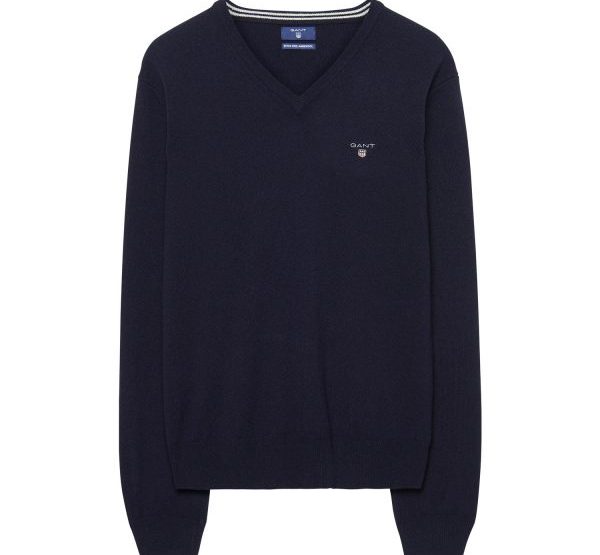 GANT V-neck lambswool sweater - blue