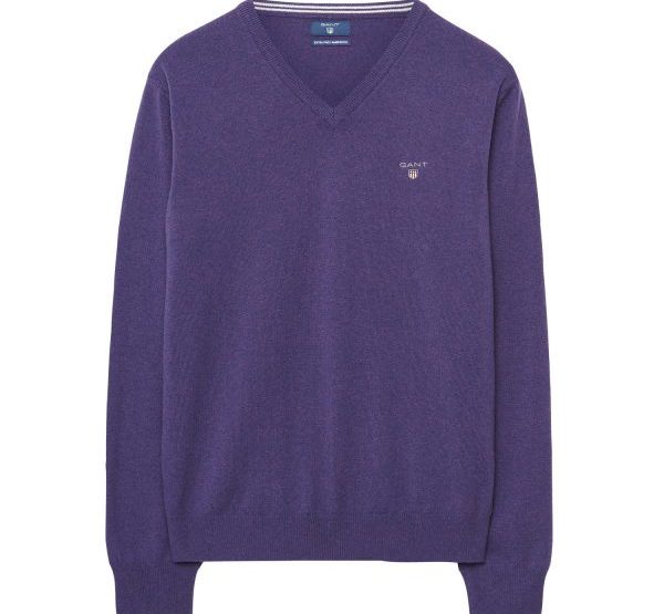 GANT V-neck lambswool sweater - purple