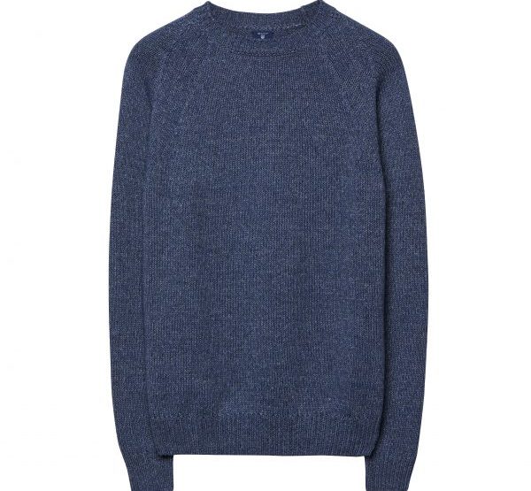 GANT Melange round neck sweater - blue