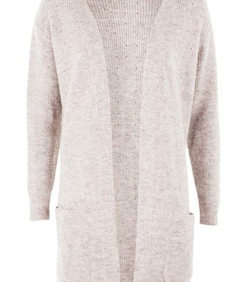 Oversized cardigan with pockets - pastel pink